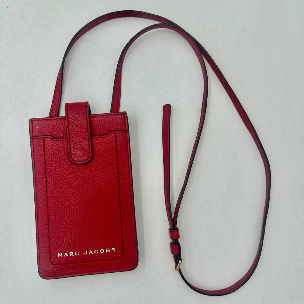 MARC JACOBS Leather Phone Crossbody Mini Bag